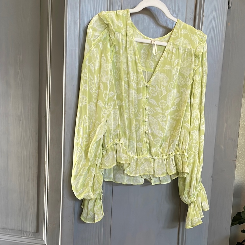Floral Green Blouse